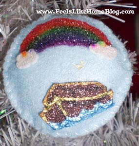 Noah and the Flood - Ark & Rainbow ornament