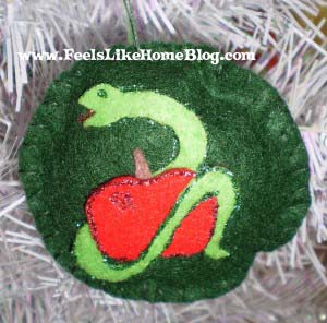 Adam & Eve and the Forbidden Fruit - Serpent ornament
