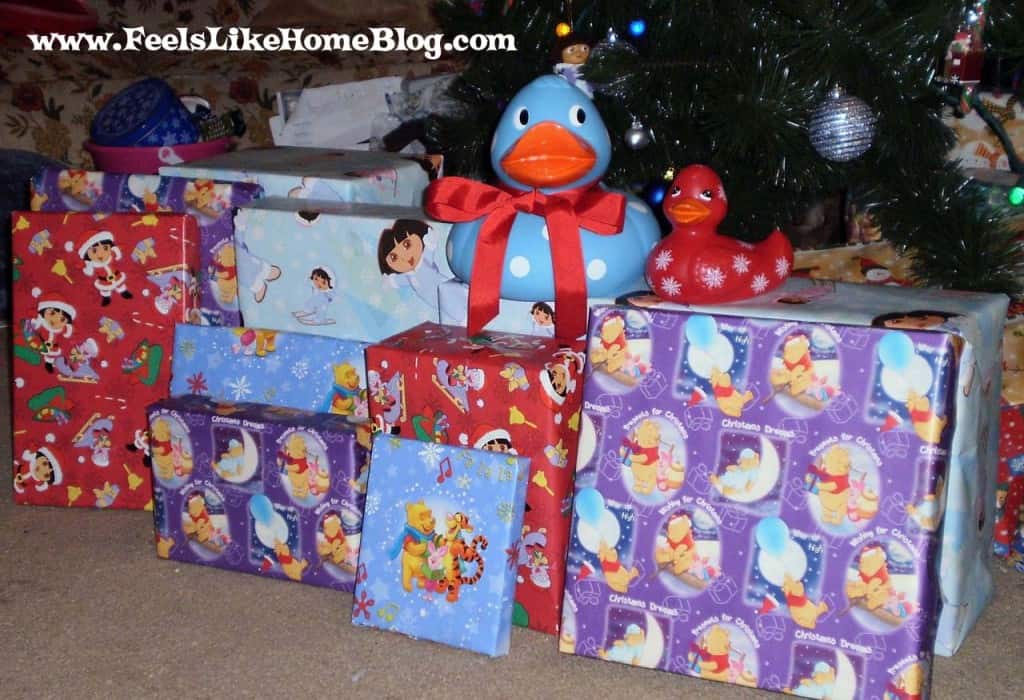 Magic of Christmas - lots of presents to open Lots of presents to open