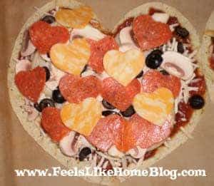 heart shaped pizza