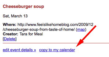 menu planning with Google calendar menu planning with Google calendar