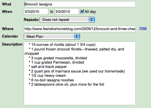 menu planning with google calendar menu planning with google calendar