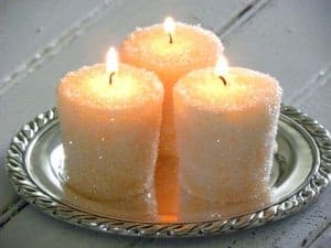 frosted candles