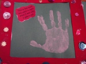 hand print frame hand print frame