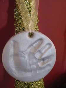 hand print ornaments hand print ornaments
