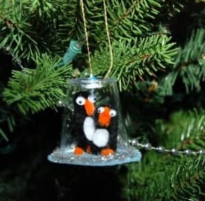 penguin snow globe ornaments for children
