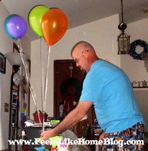 Balloons at our Living Room Carnival Balloons at our Living Room Carnival