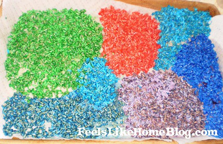 dyed-rice-drying