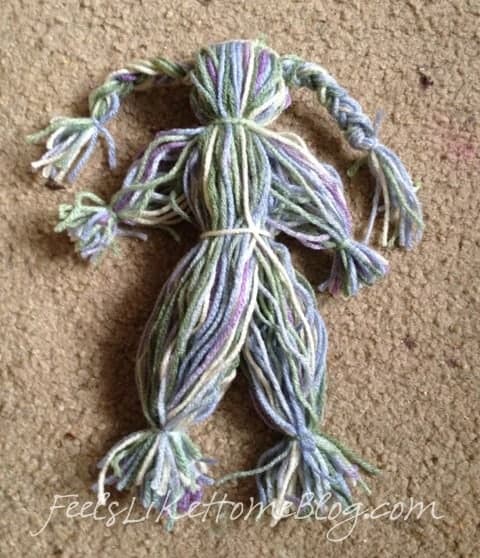 how to make a yarn doll Little House on the Prairie crafts