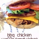 BBQ Chicken Waffle Sandwhices